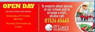 Skerton St Luke's Open days