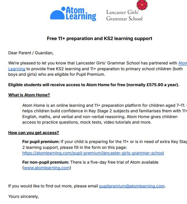 ATOM LEARNING OPPORTUNITIES